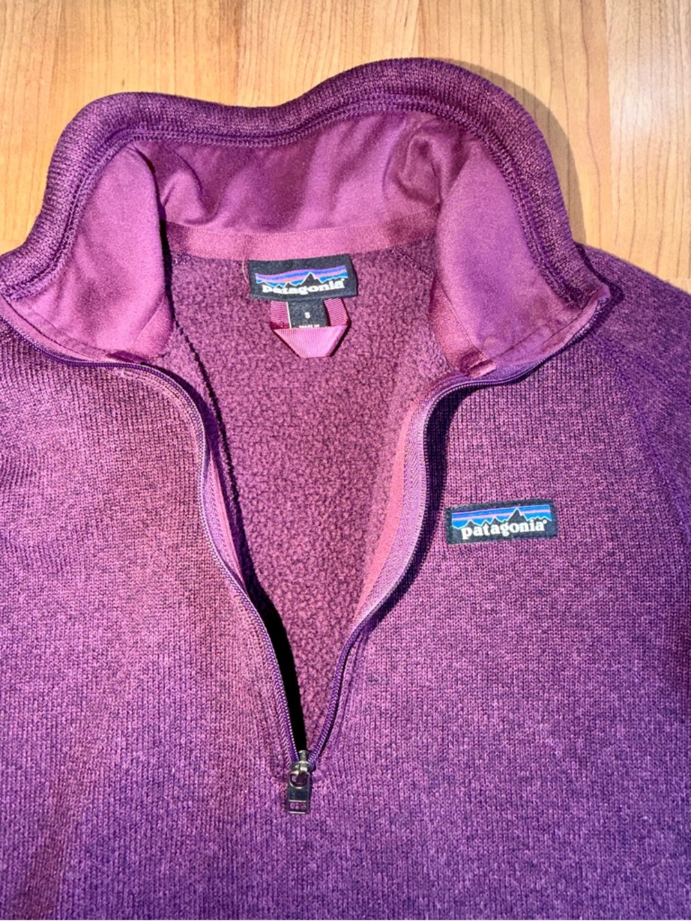 Patagonia Women's Better 1/4-Zip Fleece Pullover Ruby/Balsamic Color Size Small - Picture 4 of 13